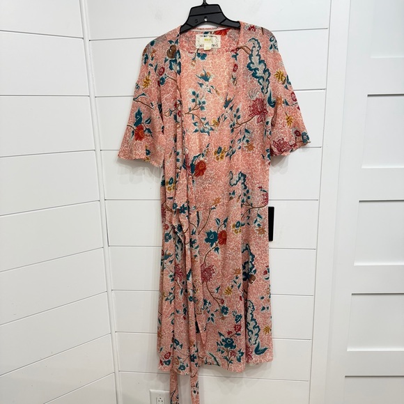 Anthropologie Maeve Adelaide pink floral Wrap Dress 23820 - Picture 9 of 12